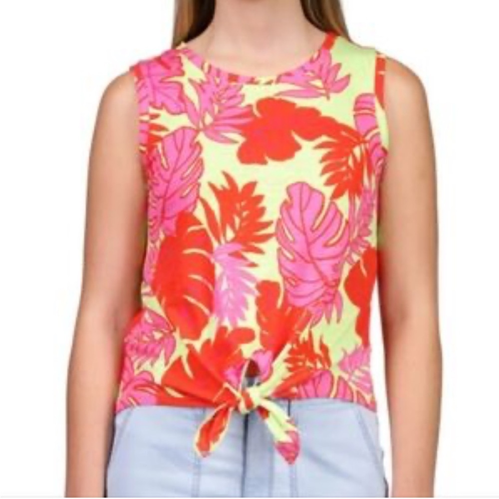 Sanctuary Paradise Pop Tie Tank Tropical Size Medium NWT